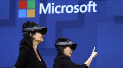 Una demostración de las HoloLens de Microsoft