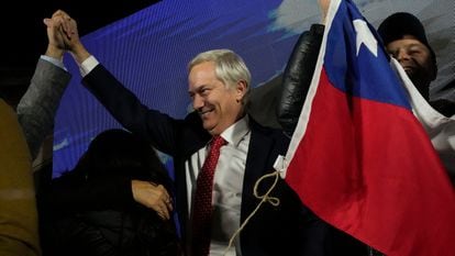 José Antonio Kast, líder de la formación de extrema derecha del Partido Republicano de Chile, el 7 de mayo en un acto. 