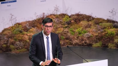 El primer ministro británico Rishi Sunak, durante la cumbre del Consejo de Europa celebrada en Reykjavik (Islandia) esta semana.