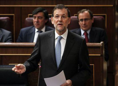 Rajoy, este miércoles durante la sesión de control.