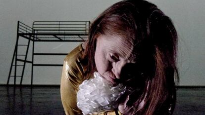 Actress Barbara Voghera, in the play 'Altro Stato', adaptation of 'Life is a dream' by Calderón de la Barca.