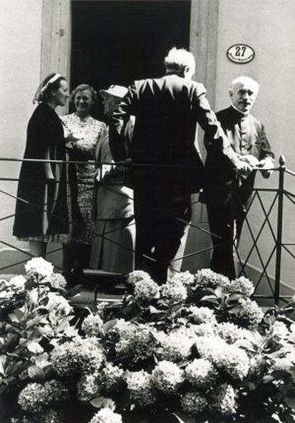 Arturo Toscanini en el concierto inaugural en 1938 en la casa de Wagner en la ciudad.