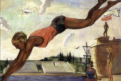 <i>Nadadora</i> (1934), de Aleksandr Deineka, una de las obras que se exhibe en la Fundación Juan March.