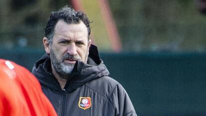 Eric Olhats en un entrenamiento del Rennes en 2019.