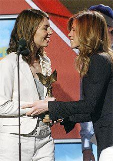 Sofia Coppola y Jennifer Aniston, en los premios del cine independiente.