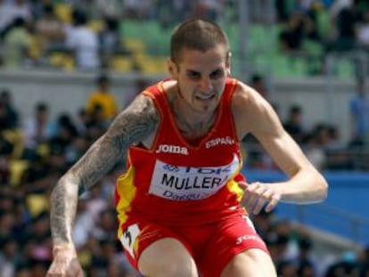 Mullera, en los mundiales de atletismo de Daegu (Corea del Sur), en 2011