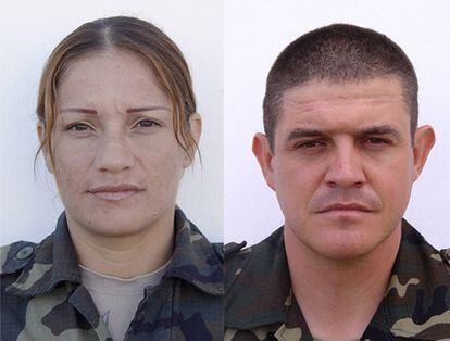 La soldado Niyireth Pineda Marín y el sargento Manuel Argudin Perrin.