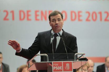 Tomás Gómez, en una intervención en el Congreso Extraordinario del PSM.