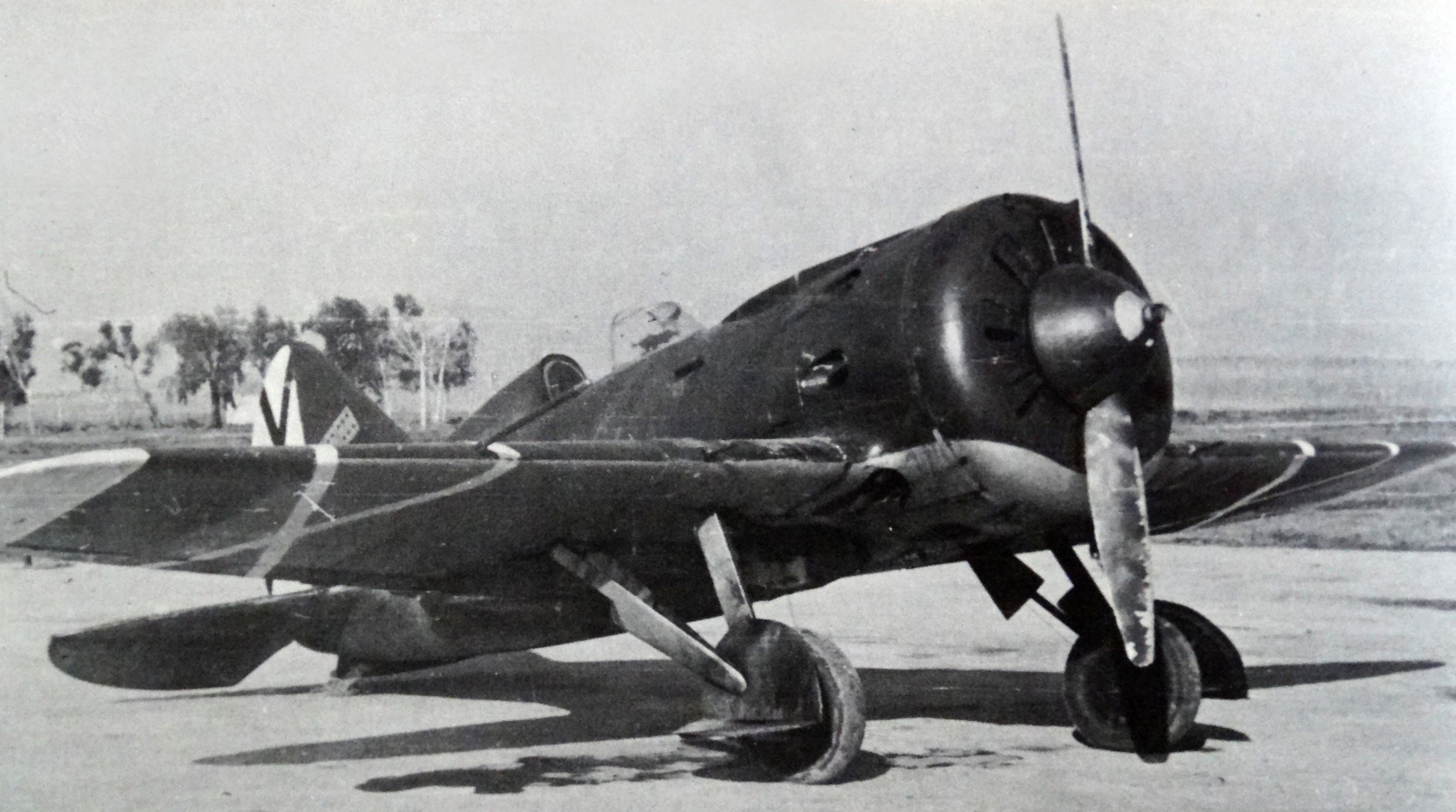 Un avión soviético Polikarpov I-16, usado por el bando republicano durante la Guerra Civil. 