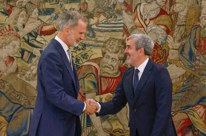 El Rey Felipe VI recibía el miércoles 20 de septiembre al presidente de Canarias, Fernando Clavijo, en el palacio de la Zarzuela. 