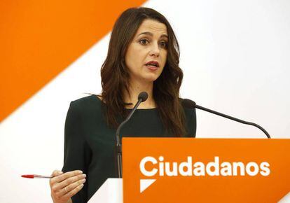 La portavoz de Ciudadanos, Inés Arrimadas.