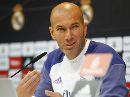 Zidane, en rueda de prensa. ATLAS