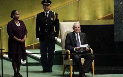 Kuczynski, durante su intervenci&oacute;n en la Asamblea General de la ONU.