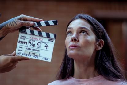 Ana Rujas, en un momento del rodaje de la segunda temporada de 'Cardo'.