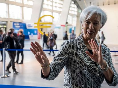 La presidenta del BCE, Christine Lagarde, en una de sus últimas apariciones públicas.
