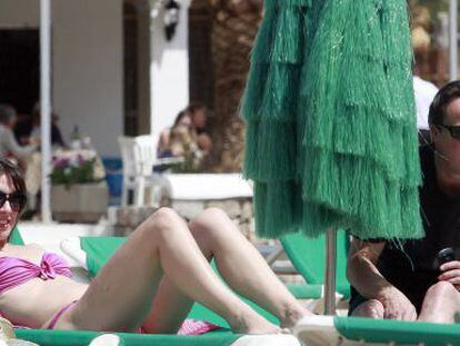 David y Samantha Cameron, durante unas vacaciones en Ibiza.
