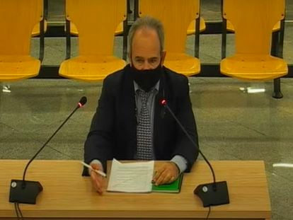 Arturo González Panero, exalcalde de Boadilla, durante su declaración este miércoles en la Audiencia Nacional.