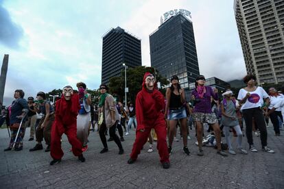 Coreografía en Venezuela contra la violencia de género y el patriarcado en diciembre de 2019.