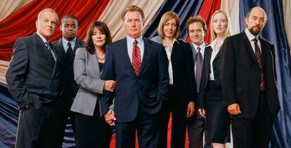 El equipo completo de 'El ala oeste de la Casa Blanca', con el actor Martin Sheen a la cabeza.
