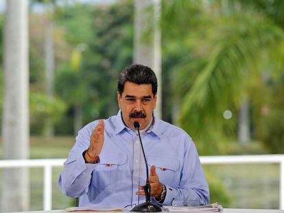 El presidente de Venezuela, Nicolás Maduro, en el palacio presidencial de Miraflores en Caracas el pasado 17 de junio.