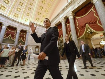 John Boehner, tras aprobar la ley que permitir&aacute; pagar a los empleados federales afectados por el cierre de la Administraci&oacute;n.