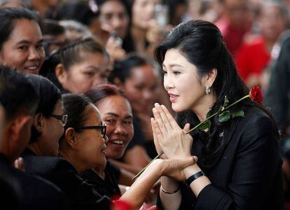 La ex primera ministra de Tailandia, Yingluck Shinawatra, en Bangkok en enero de 2017.