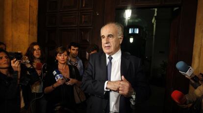 Rafael Blasco, a las puertas del Tribunal Superior de Justicia de Valencia.