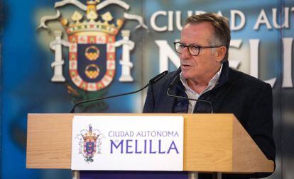 El presidente de Melilla, Eduardo de Castro, este miércoles.