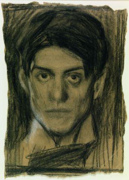 'Autorretrato' realizado en Barcelona 1899-1900 que se conserva en el Museo Picasso de Barcelona.