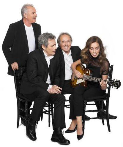 De izquierda a derecha, V&iacute;ctor Manuel, Miguel R&iacute;os, Joan Manuel Serrat y Ana Bel&eacute;n, en una imagen promocional.