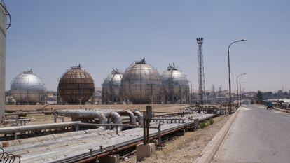 Instalaciones de la refinería de la empresa Jordan Petroleum.