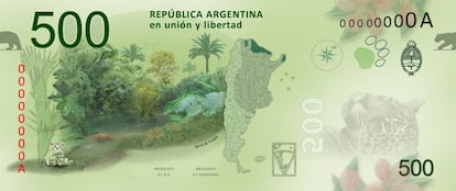 El nuevo billete de 500 ilustrado con la selva de yungas y un simpático peluche que generó polémica.