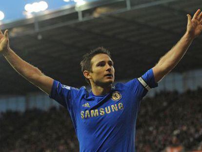 Lampard celebra un gol con el Chelsea.