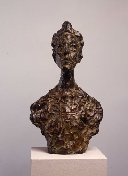 'Anette' busto en bronce de Alberto Giacometti en el Museo de Arte de los Grisones. 