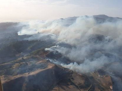 Vista aérea de uno de los incendios que asoló Gran Canaria.