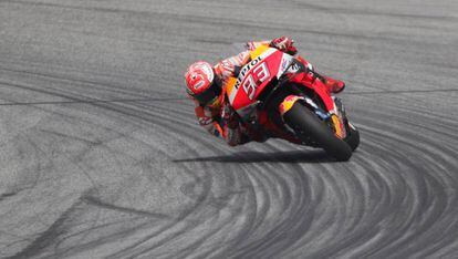 Marc Márquez durante el Gran Premio de Austria de MotoGP 2019.