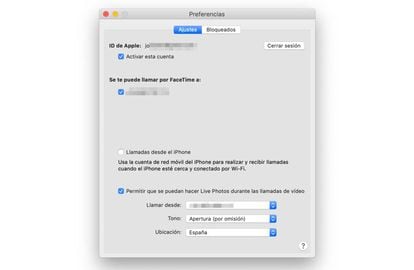 Desactivar llamadas iPhone en Mac