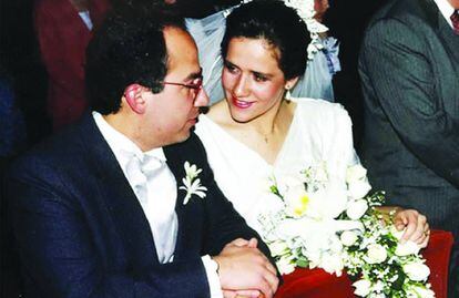 Boda de Margarita Zavala y Felipe Calderón, el 9 de enero de 1993.