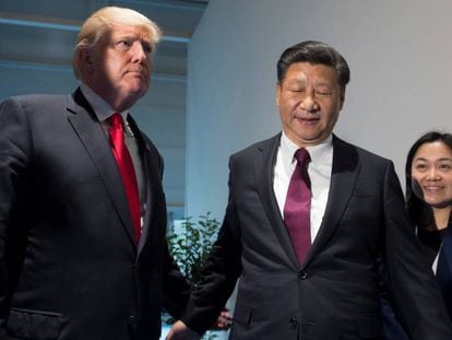 El presidente de Estados Unidos, Donald Trump, y el presidente de China, Xi Jinping, en 2017. 