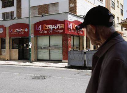 Salón de juego que intentó atracar el hombre que fue linchado en Málaga.