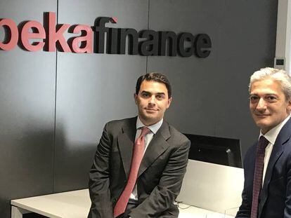 Lorenzo Guidi, senior advisor de Debitos, y Carlos Stilianopoulos, director general de Beka. 