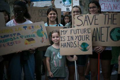 Manifestación contra el cambio climático en Barcelona el pasado 27 de septiembre.