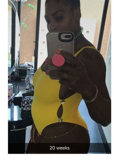 Serena Williams anunciando su embarazo.
