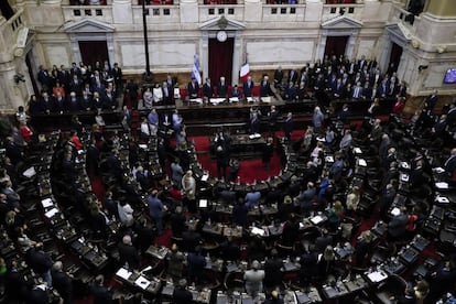 La visita del presidente de Italia, Sergio Mattarella, al Congreso de Argentina este martes.