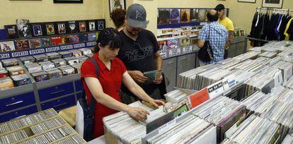 La tienda de vinilos Escridiscos, en el centro de Madrid.