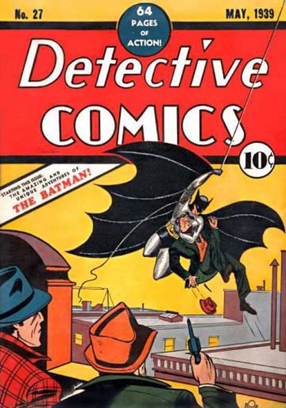 Portada de 'Detective Comics' donde aparece por primera vez Batman.