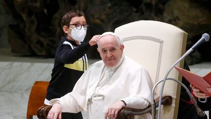 Audiencia general semanal del Papa Francisco en el Vaticano.