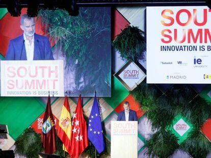  El rey Felipe VI da el discurso inaugural del South Summit 2021 en Madrid. Efe 