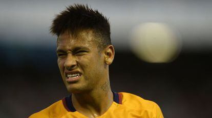 Neymar en el partido frente al Celta. 