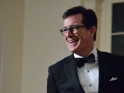 Stephen Colbert durante una cena en la Casa Blanca. 